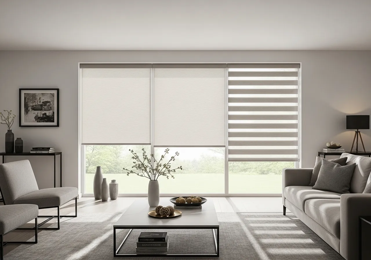 Modern roller blinds and shades for contemporary window treatments